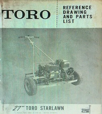 Toro 27  Starlawn Walk-Behind Reel Lawn Yard Suburban Mower Parts Catalog Manual • $62.83