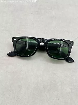 Men's Ray Ban Wayfarer RB2140 Sunglasses- Black/Green • $9.99