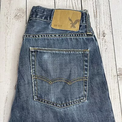 American Eagle Jeans Original Straight Dark Wash Extreme Flex Mens 28x32 Denim • $17.95