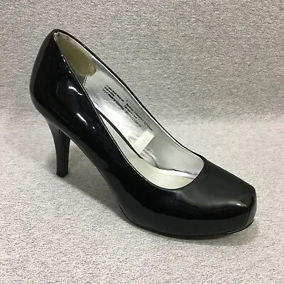 Mossimo Shoes Women's Size 7.5 Black CA57147 Patent Leather High Slip-on Pumps • $20