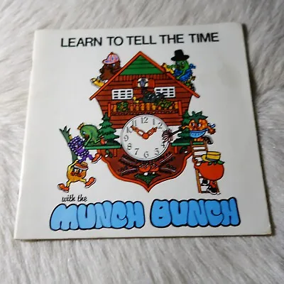 MUNCH BUNCH Learn To Tell The Time 1984 Vintage MUNCH BUNCH Book Angela Mitson • $23.42