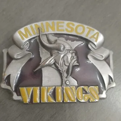 Vintage 1986 OFFICIAL NFL Minnesota Vikings Belt Buckle Lmt Ed. 4101/ 10000  • $24
