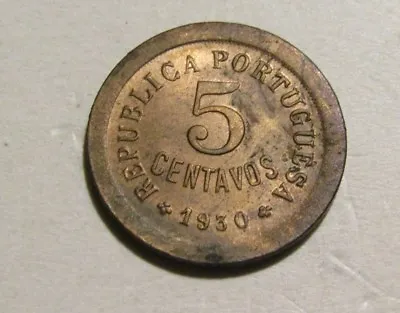 Cape Verde 1930 5 Centavos Unc Coin • $19.99