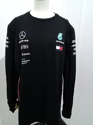 £35 • Buy Mercedes AMG Petronas Tommy Hilfiger F1 Team Long Sleeve Top, Black,Medium,BNWT