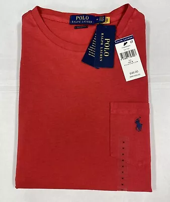 Polo Ralph Lauren Pocket Crew Neck Mens T-Shirt Classic Fit Medium • £35