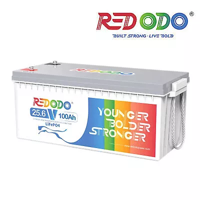 Redodo 24V 100Ah LiFePO4 Lithium Battery For RV Off-grid Excellent Condition • $478.39