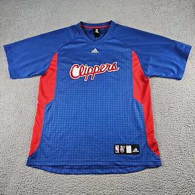 Adidas Los Angeles Clippers Mens Jersey Blue Red Short Sleeve Basketball NBA • $16.24