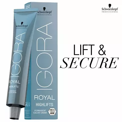 Schwarzkopf Professional IGORA Royal HIGH LIFTS Permanent Color Dye Creme 60ml • £8.99