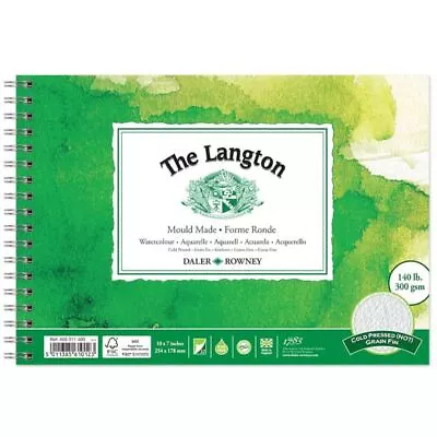 Daler Rowney The Langton Watercolour Cold Pressed Spiral Pad 10x7  300gsm • £14.75