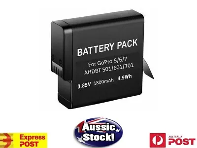 AHDBT501 Battery 1600mAh For Gopro Hero5 6 Go Pro GoPro 7 8 Hero 7 Black Camera • $17.45