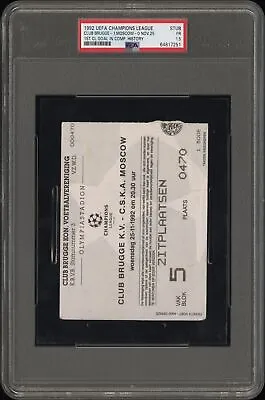 1992 UEFA Champions League Ticket 1st CL Goal In History PSA 1.5 • $199.95