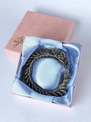 $45 • Buy Dragon Bracelet, Cast And Wire Nickel Silver / Pewter