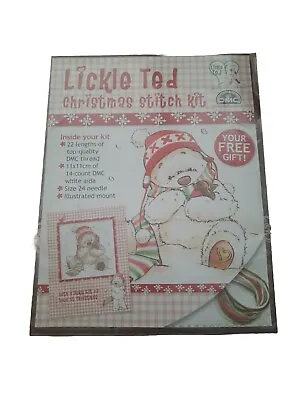 Lickle Ted & Robin Christmas Cross Stitch Kit With Illustrated Mount WITH CHART • £2.29
