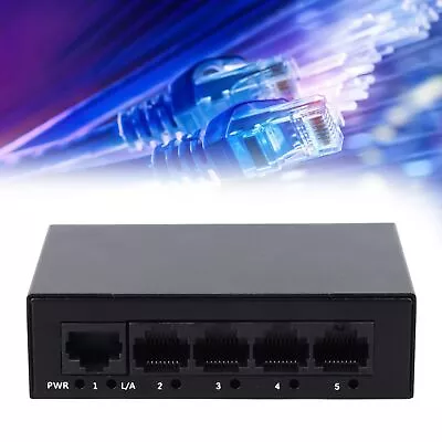 5 Port Ethernet Switch High Speed 10 100Mbps Iron Shell 5 Port Network Swit HB0 • $24.17