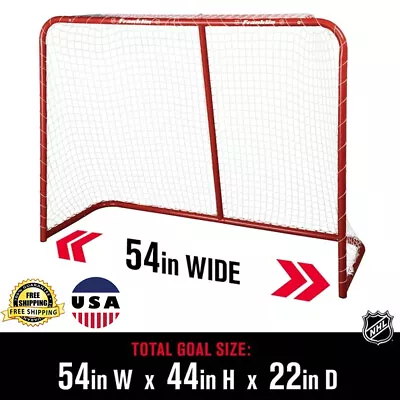 Street Hockey Goal Steel Outdoor Net 54  Pro Heavy Duty All Weather Youth Size • $93.71