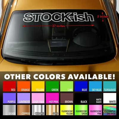 STOCK-ish Windshield Banner Decal Sticker For HONDA TOYOTA SUBARU MITSUBISHI • $18