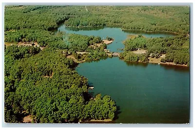 Manitowish Wisconsin WI Postcard Looking Rest Lake Dam Vance Lake Waters C1961 • $29.95