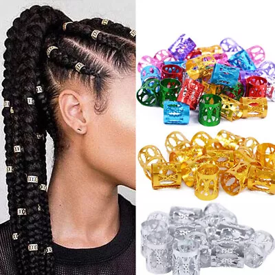 30-150 Pcs Hair Braid Rings Decoration Cuffs Beads Accessories Braids Hip Hop • £3.35