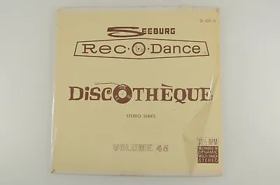 Seeburg Jukebox - Rec-O-Dance Discotheque Volume 45 Empty Cover • $2.99