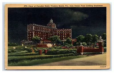 VIRGINIA BEACH VA Postcard - 279 VIEW OF CAVALIER HOTEL VIRGINIA BEACH VA FROM • $7.69