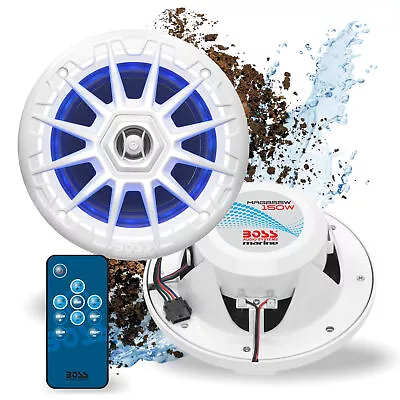 BOSS Audio Systems MRGB55W 5.25” 150 W 2 Way Boat Speakers - 4 Ohms Weatherproof • $53.14