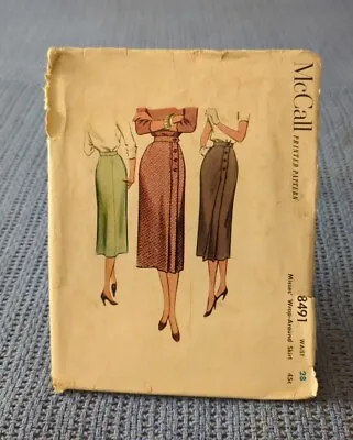 Vintage McCALL's Printed SEWING PATTERN Dated 1931 #8491 ~ WRAP-AROUND SKIRT • $16.50
