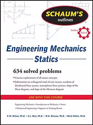 £6.49 • Buy Engineering Mechanics Statics (SCHAUMS' ..., Nelson, E.