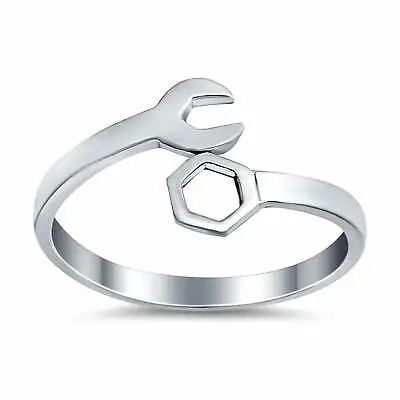 Mechanical Wrench Band Plain Ring 925 Sterling Silver • $12.63