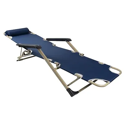 Sunlounger Garden Outdoor Lounger Chair Adjustable Position Patio Summer Sun Bed • £28.99