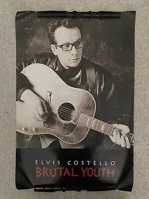 Elvis Costello Brutal Youth 1994 Vintage Original Record Store Promo Poster • $25