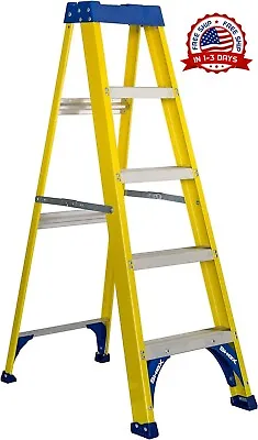 Escalera De Tijera De Fibra De Vidrio De 5' Con Capacidad De Carga De 250 Lb • $219.99