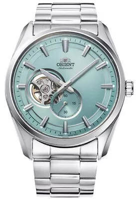 Men's Orient Semi Skeleton Automatic Turquoise Dial Watch RA-AR0009L10B • $269