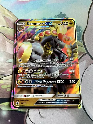 Kommo-o GX SM71 Sun & Moon Black Star Promo Holo Pokemon Card LP • $4.99