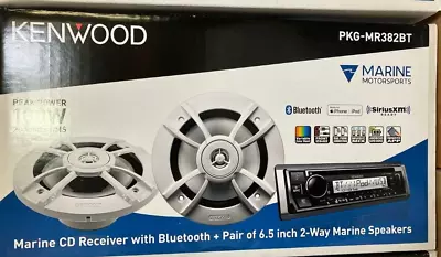 Kenwood PKG-MR382BT Marine Audio Package: KMR-D382BT Bluetooth Stereo & Speakers • $219