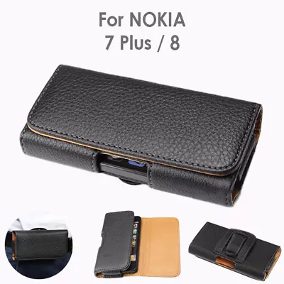 Nokia 8 Nokia 7 Plus PU Leather Pouch Belt Clip Case Cover For Nokia • $9.99