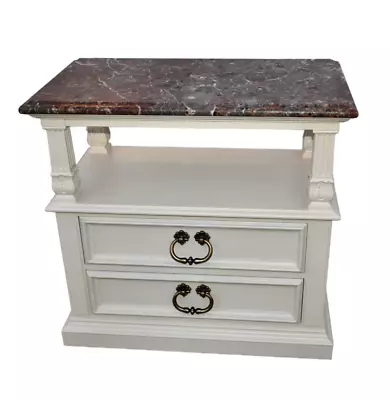 Vintage Henredon Italian Marble Top Two Drawer Server/Console • $598
