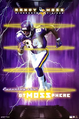 Randy Moss AT-MOSS-PHERE Minnesota Vikings 2002 Vintage Starline 22x34 POSTER • $44.99