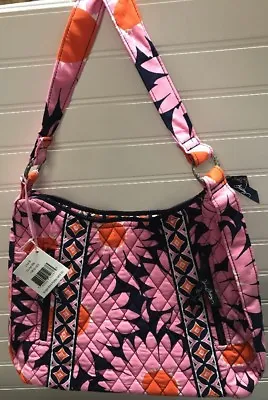 Vera Bradley Retired Lisa B Shoulder Bag Loves Me Never Used Pink Floral Pattern • $65