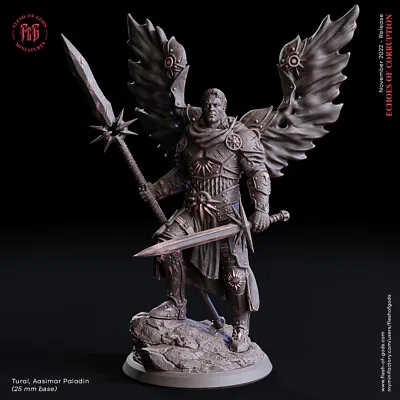 Angel Holy Paladin Knight Miniature 28mm 32mm Dungeon Dragons D&D RPG • $12.99