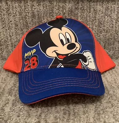 Disney Mickey Mouse Clubhouse Toddlers' Blue & Red 'MVP 28' Baseball Cap A185 • $3