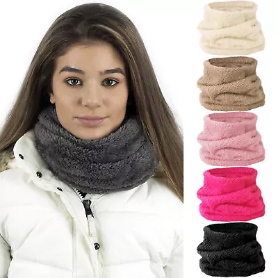 Warm Teddy Fur Neckwarmer Snood Scarf Fleece Soft Microfibre • £4.99