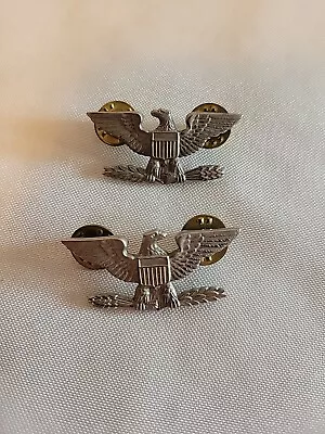 2 Vietnam War Era N.S Meyer US Army Colonel Rank Insignia Sterling • $35