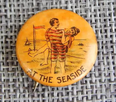 Antique Vntg Pinback Button Pepsin Gum Co. Advertisng At The Seaside #200-Y • $9.99