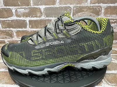 La Sportiva Wildcat Mountain Trail Running Shoes Gray Green Mens Size 9.5 • $54.99