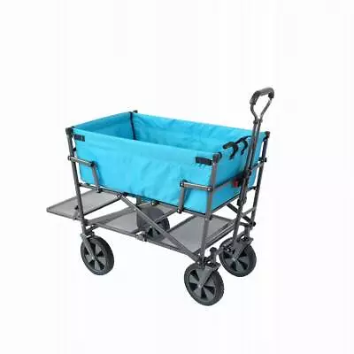 Mac Sports Double-Decker Collapsible Yard Cart Wagon Blue (Open Box) • $139.78