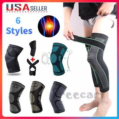 Leg Support Brace With Strap Thigh High Compression Sleeve Socks Pain Relief US • $5.57