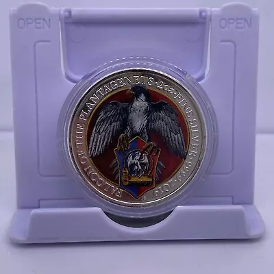 2019 2oz 999 Fine Silver UK Queen’s Beasts Falcon Of The Plantagenets Colourised • £53