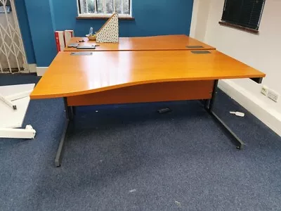£70 • Buy Rectangular Office Desk Left Hand Side Wave Desk, Free Pedestal UK DELIVERY AVAL