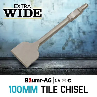 Baumr-AG 100mm Extra Wide Flat Tile Lifter Jackhammer Chisel Bit 30mm X 410mm • $45