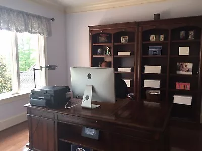 Hooker Executive Desk With Desk Chair And File Cabinet Drawers • $500